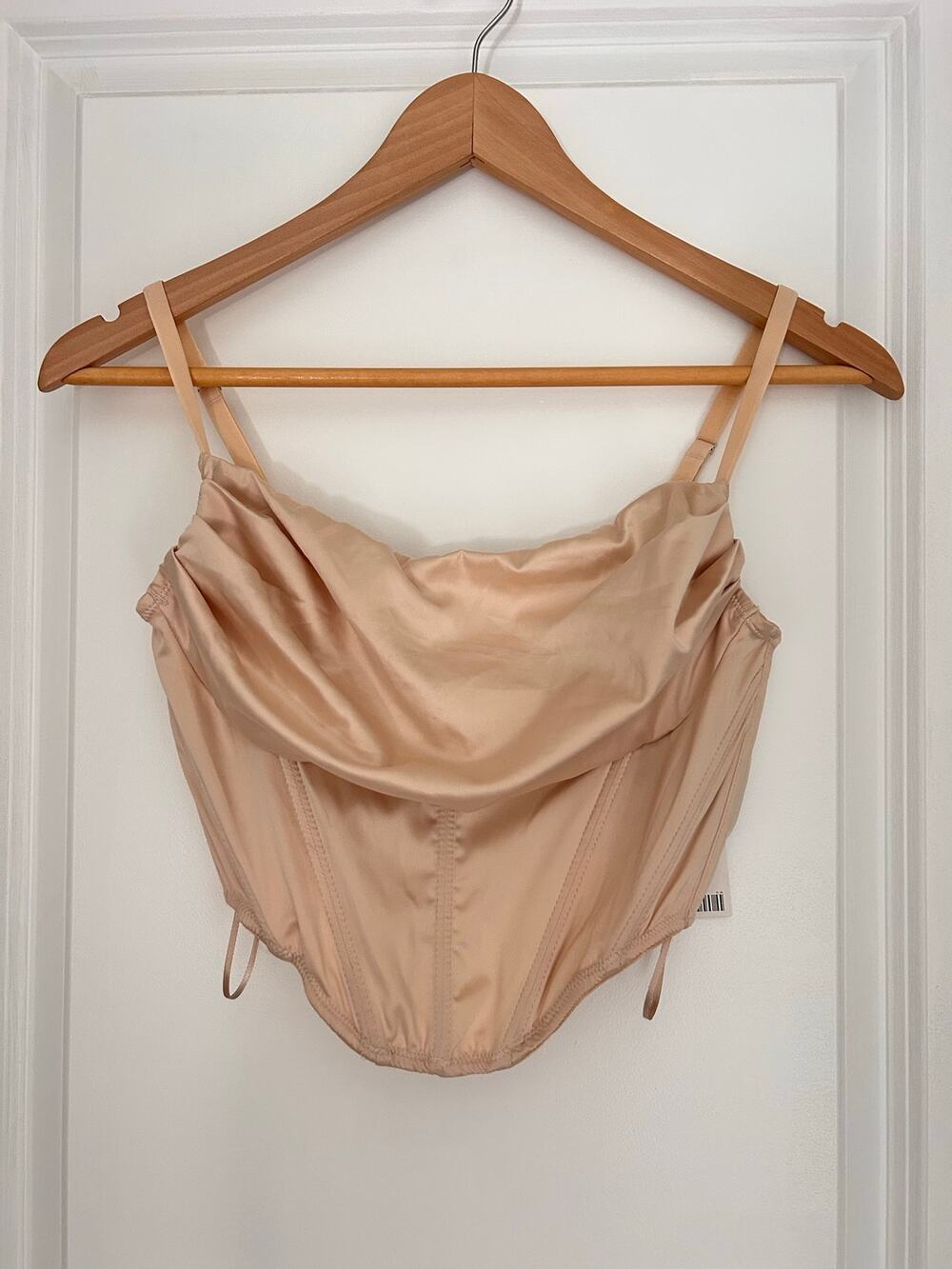 Urban Outfitters Satin Corset Top Beige Size Small